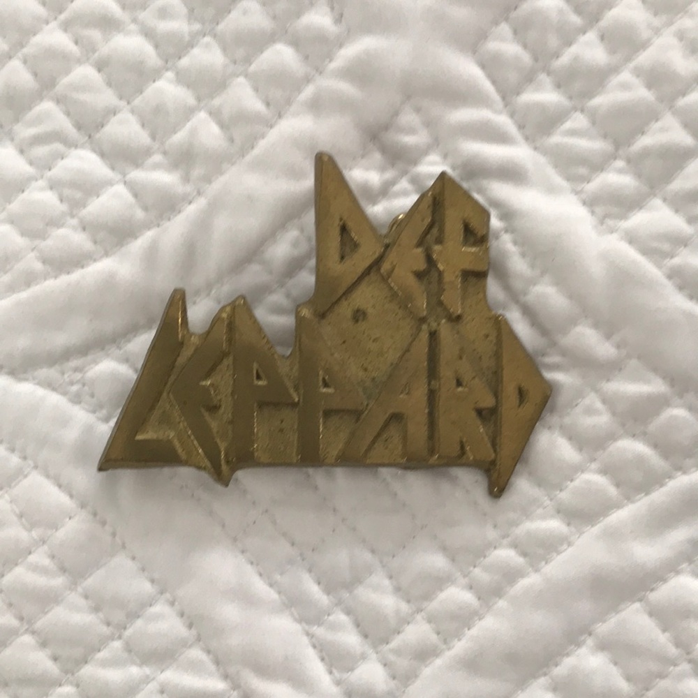 Vintage Def Leppard belt buckle